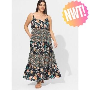 Torrid Maxi Challis Tiered Dress - Ellie Floral